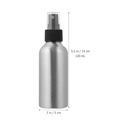 STOBAZA 2pcs Portable Aluminium Alloy Spray Bottles 120ml Leakproof Cover Multi-use Water Sprayer for Travel and Sunscreen Application — view 2