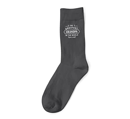 D Design Invent Print! Grandpa Gift Socks Men's Funny Present Keepsake Size 6-11 (Grey) — view 2