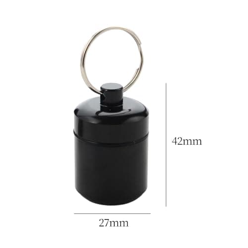 Aluminum Pill Keychain Container Creams Earplug for Biking Traveling — view 2