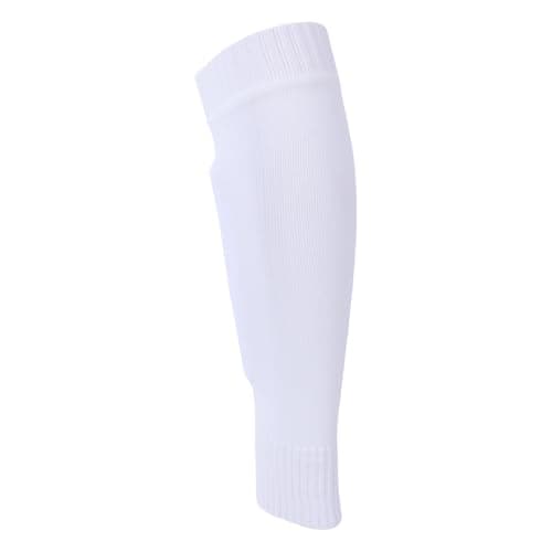 Goshyda Pre Cut Sleeves for Shin Guards, Compression Leg Sleeves for Soccer & Lacrosse, Football Grip Socks with Rubber Pads (White Set) — view 4