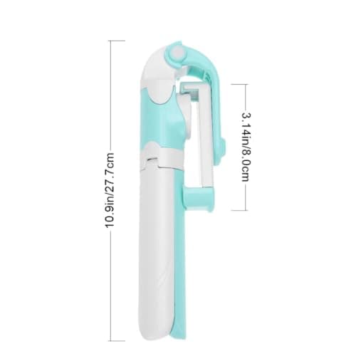 Tripod Selfie Stick with Wireless Remote for Phone, Green — view 2