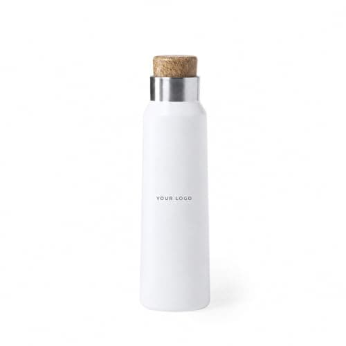 Personalised 770ml Stainless Steel Water Bottle with Natural Cork Lid - Eco-Friendly Custom Engraved Reusable Bottle for Office, Gym, Travel & Outdoor Use