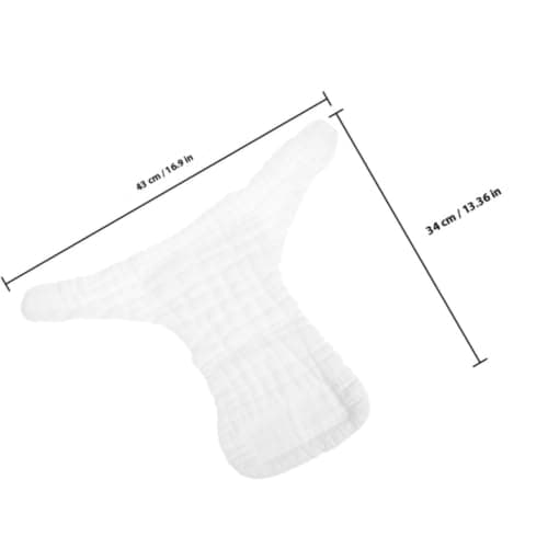 5pcs Reusable Cotton Nappy Insert for Travel and Sleep White M — view 2