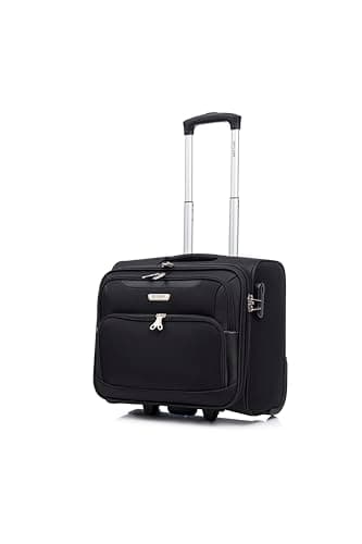 Skylark Lightweight Laptop Bag with Quick-Rolling Wheels and Easy-Access Front Pocket - fits Laptops up to 16 inch (40 cm), Black