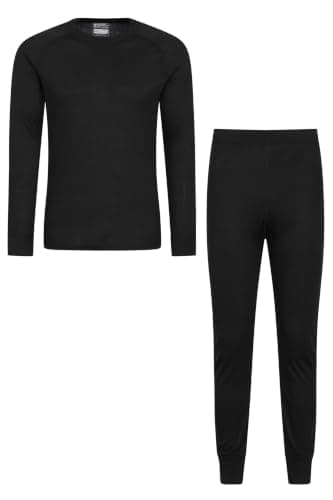 Mountain Warehouse Talus Mens Thermal Top & Pants Set Black (T L — view 3