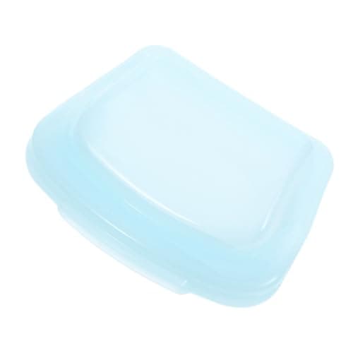 OUNONA Pill Pouch Organizer, Silicone Pill Bags Reusable Medicine Case with Airtight Resealable Slide Lock for Pills Travel Small Items Clear Blue