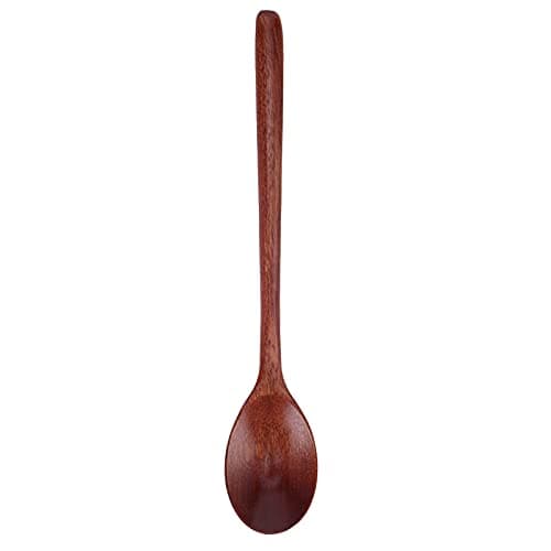 SIXRUN Wooden Spoons with Long Handle for Camping Barbecue, 5 Pack (Large — view 4