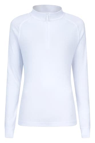 Mountain Warehouse Talus Womens Zip-Neck Thermal Top White (Z 10 — view 4
