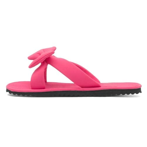 Shoe Zone - Womens Pink Bow Slip On Beach Mule Sandal - Size 5 UK - Pink — view 4