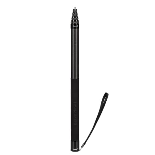 3m Selfie Stick 118 Inch Carbon Fiber Invisible Ultra Long Extension Pole for Insta360 ONE X5 X4 X 3 ONE X2 ONE R ONE RS X3 R X Action Camera (Black)