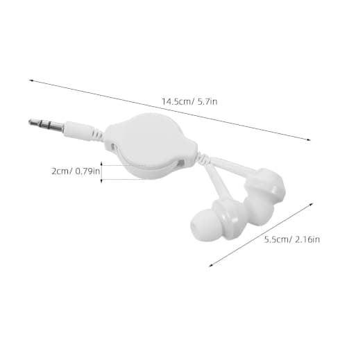 Hemobllo 2pcs MM Plug Wired Earbuds Retractable Earphones for Daily Travel — view 2