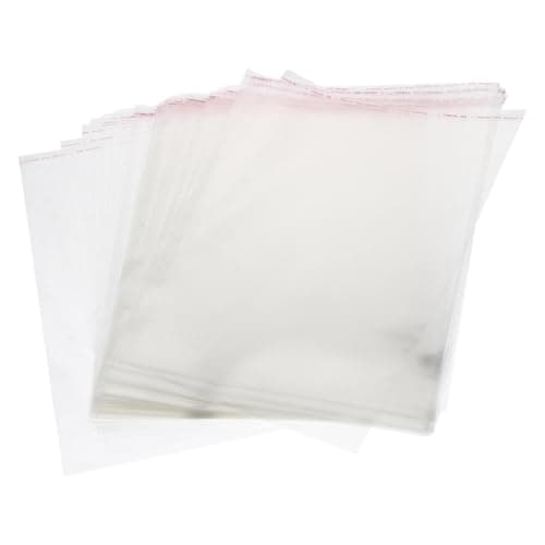 200pcs Self Adhesive Opp Storage Bag 12x18cm White