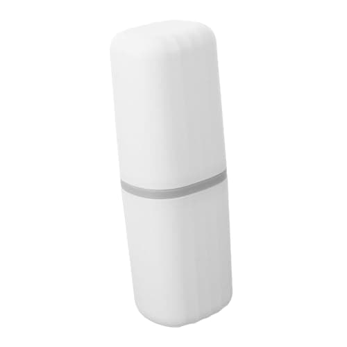 WRITWAA Toothbrush and Toothpaste Storage Box White Plastic Travel Holder