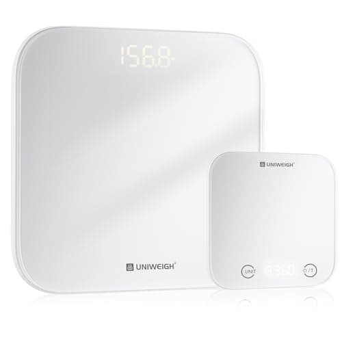UNIWEIGH Kitchen and Bathroom Scale Bundle-Digital Food Scale 11lb