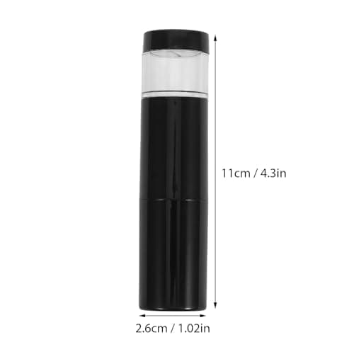 Portable Makeup Brush Refillable Loose Bottle Jar Black Plastic — view 2