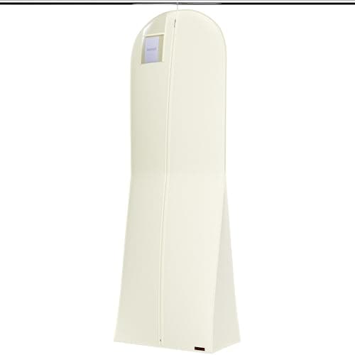 HANGERWORLD 72 Inch Ivory Extra Wide Breathable Wedding Dress Bridal Gown Garment Cover Bag with 14 Inch Gusset