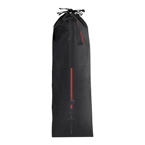 Extra Large Black Nylon Waterproof Drawstring Bags, Drawstring Storage Bag, Pull String Bag, Convenient To Clean, Prevent Item Loss, 103cm, For Tent Poles Umbrella Gear Fishing Hiking Backpacking