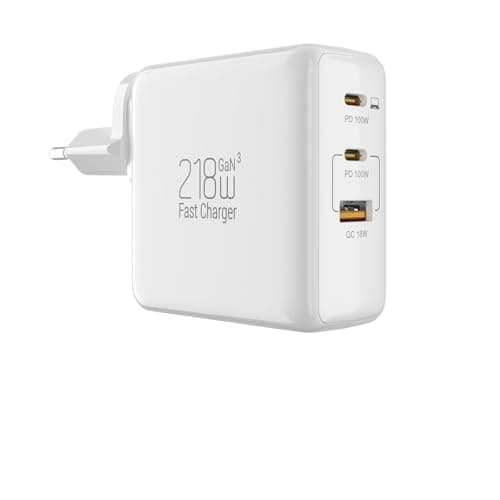 KITBOX 100W USB C Charger Plug UK, 218W 3-Port GaN Fast Charger with 2 USB-C & 1 USB-A, PD 3.1 PPS Foldable Wall Charger for iPhone 17/16/15, for Samsung Galaxy/iPad pro etc, UK & US Travel Charger