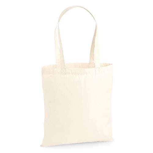 Westford Mill W201 Premium Cotton Tote Bag - Natural - 10 Pack