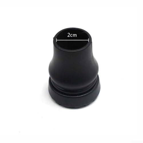 4pcs Rubber Walking Stick Tips 16-22mm Anti-Slip Cane Ferrules for Hiking Poles & Crutches Black(20MM) — view 2