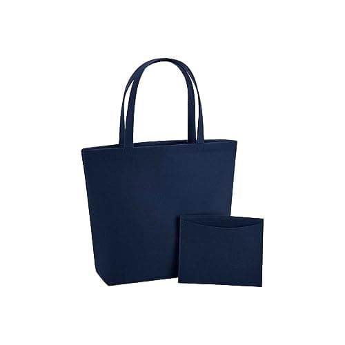 BagBase Felt Shopper Bag (One Size) (Charcoal Melange) — view 3