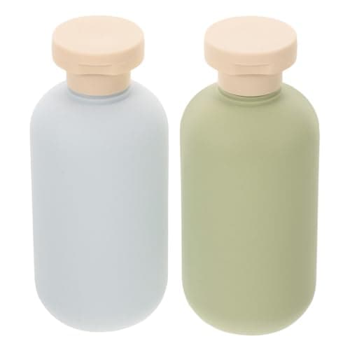 2pcs Travel Toiletry Shampoo Conditioner Bottles 300ml Flip Cap PE
