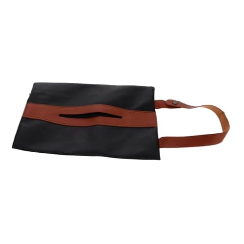 TOYZFRIENDY Car Tissue Holder Reusable Travel Tissue Box Holder for Car Backseat Hanging with Easy Install Pu Leather Elegant Design