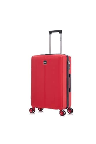 24" Medium Suitcase on 4 Dual Spinner Wheels Super Lightweight ABS Hard Shell Hold Check in with Built-in 3-Digit Combination Lock 66 Litre