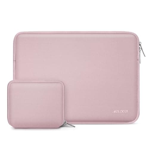 MOSISO 13 inch Laptop Case Neoprene Sleeve with Small Bag,Baby Pink