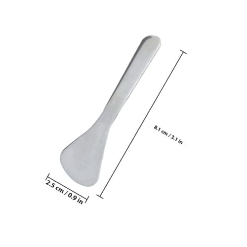 2pcs Stainless Steel Eye Cream Spatula Silver Compact Massage Tool — view 2