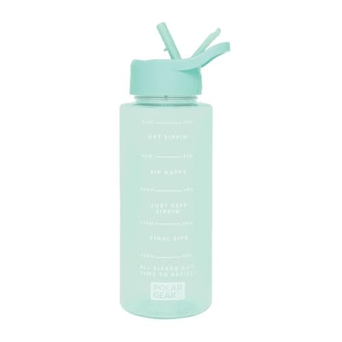 Polar Gear 1L Tracker Bottle with Easy Flip Up Straw & Hydration Tracker Markings - Mint