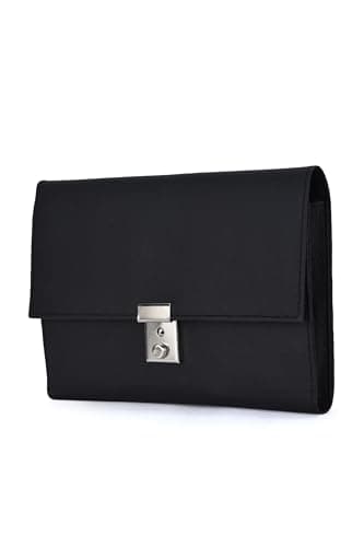 AR BRAND EST. 2021 Travel Document Wallet Organiser with Lock for Passport (Black) — view 4