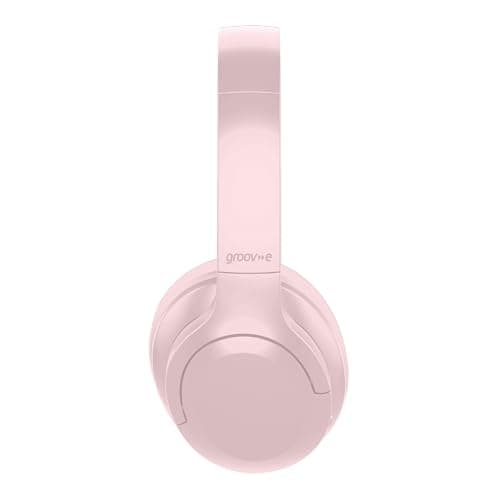 groov e Rhythm Wireless Headphones - Active Noise Cancelling Headphones with 32Hrs of Audio Playback - Bluetooth & 3.5mm Audio Jack - Pink — view 4