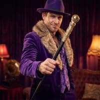 Henbrandt 1 x Gold Top Pimp Cane Costume Accessory, 3-Piece Stick — view 2