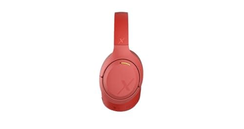 Riwbox Hybrid Active Noise Cancelling Headphones,Wireless Over Ear Bluetooth Headset,60H Playtime,Hi-Res Audio, Foldable,Bluetooth V5.4,Comfort&Immersion for Work,Commuting (Red) — view 3