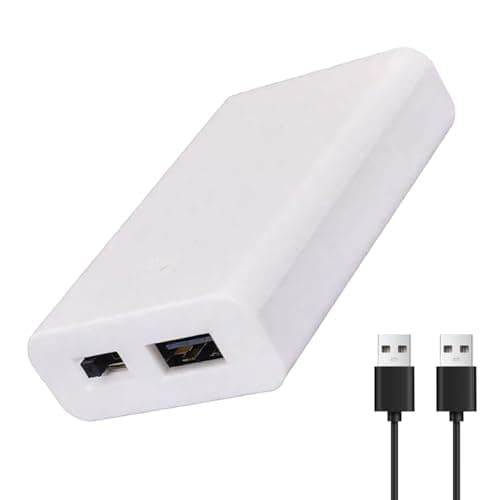 1 Pcs Battery Case Box with USB Port, 3 X AA Battery Power Bank, Battery Holder Case with On/Off Switch Cover for 4.5V LED Strip Lights, Fairy String Lights and Christmas Decorations (White)