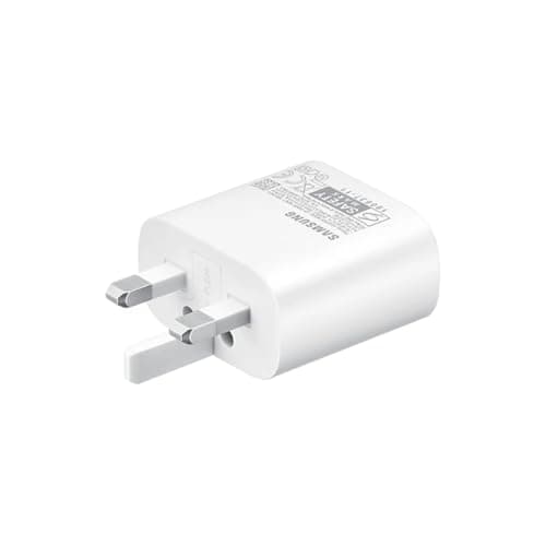 Samsung Galaxy Official 25W Super Fast Charging Travel Adapter (with USB-C to C Data Cable), White — view 3