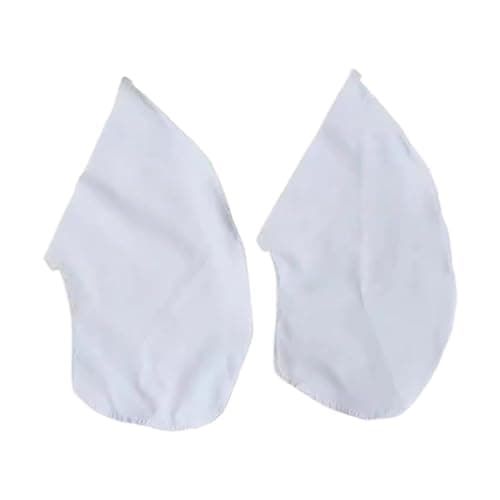 perfk 2x Sew in Side Pocket Clothing Inner Pocket, Lightweight Travel Security Pouch Clothes Accessory for Dress Trousers Skirt, White