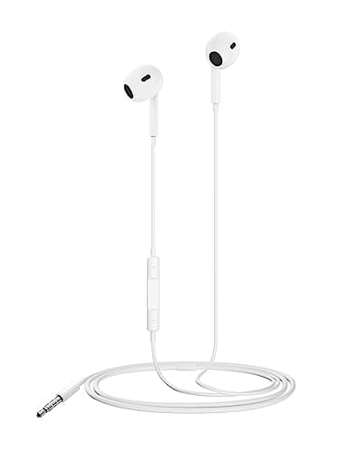 ANKA Earphones Headphones Wired,Ultra Clear Calls & no Noise- Earphones 3.5mm Jack, in-Ear Earbuds with Mic,Compatible with iPhone/Pad/Android/Laptop/PC White