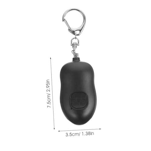 NUOBESTY Personal Emergency Alarm LED Flashlight for Women, Mini Safety Alarm with Smart Sos Siren, Portable Black Security Device for Outdoor and Travel Use — view 2