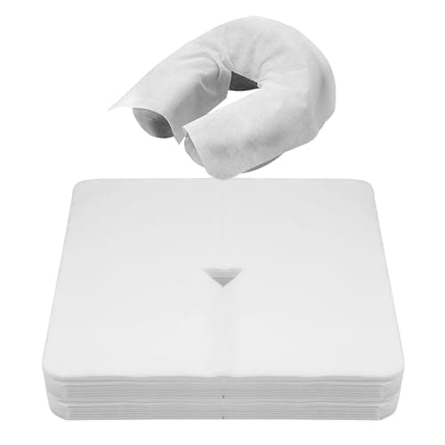150 Pcs Disposable Face Cradle Covers, Soft Non-Woven Massage Pillow Covers for U-Shaped Massage Table Face Rest, Hygienic Disposable Face Hole Sheets for Spa and Salon Use