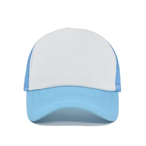Mens and Womens Sponge Color Matching Simple Casual Peaked Cap Travel Holiday Sports Cap Headlight Visor (Sky Blue, One Size) — view 2