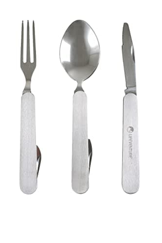 Lifeventure Stainless Steel Folding Cutlery Set for One — view 2