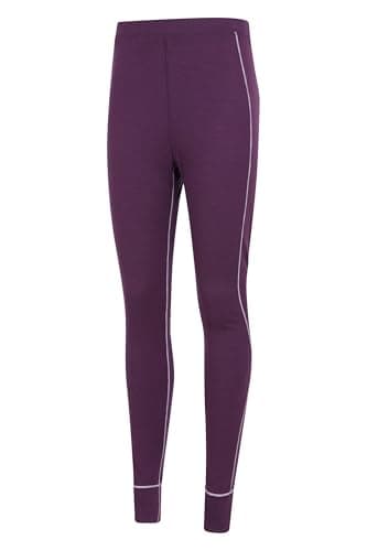 Mountain Warehouse Asgard Merino Womens Thermal Pants - Warm & Cosy Quick Dry Ladies Leggings, Quick Wicking Baselayers - Winter Camping, Outdoors, Travelling & Hiking Purple 16 — view 4