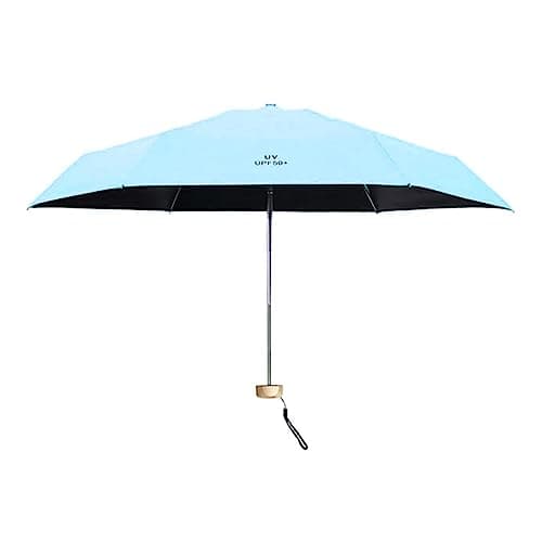 RiToEasysports Mini Foldable Umbrella with UV Protection and Wind Proof Features Ideal for Travel and Daily Use Alloy Impact Cloth (Sky Blue) — view 2