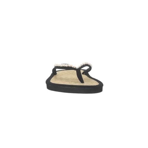 Shoe Zone - Womens Black Beaded Toe Post Slip On Sandal - Size 5 UK - Black — view 3