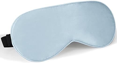 LaCourse 100% Grade 6A Mulberry Silk Sleep Eye Mask for Sleeping - Dual-Sided Natural Silk, Adjustable Strap, Breathable & Ultra-Soft, Gentle on Skin, Kids' Blue