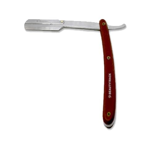 Multi Colour Cut Throat Razor Kit Light Weight Handle & Stainless Steel Professional Barber Razor, Premium Single Blade Straight Edge Razor, Moustache & Beard Shaper, Travel Pouch Included (Maroon) — view 2