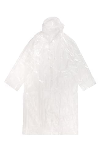 Mountain Warehouse Packaway Clear Rain Jacket Off White M-L