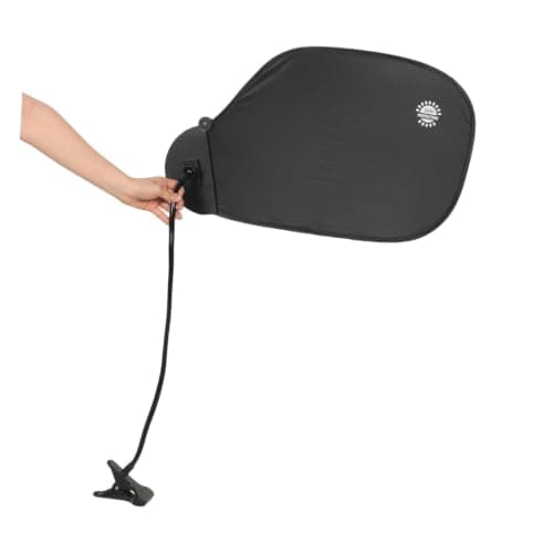 COSMOBETTY Portable Adjustable Laptop Sun Shade with Clip Anti-glare Screen Shield for Outdoor Work and Office Use Light Blocking Umbrella for Laptops and Tablets Collapsible Black Design — view 4